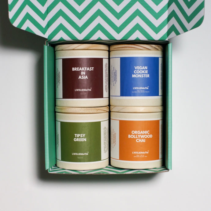 The world's most classic tea with limited edition gluten-free green tea cookies (4 cans of great value) - L'ATELIERduThe