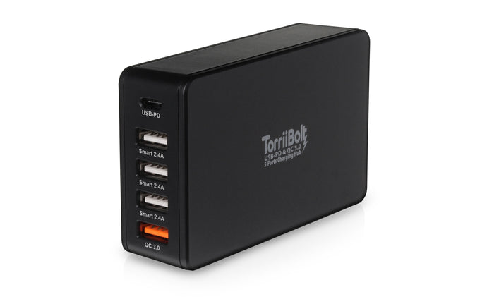 TorriiBolt USB-PD & QC 3.0 - 5 Ports Charging Hub - Anlander
