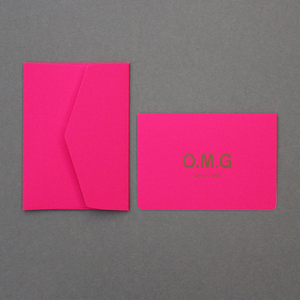 Le Typographe - A6 Folded Card + Pointed Closing Flap Envelope